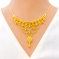 Sophisticated Tasseled 22k Gold Necklace Set