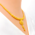 Elegant Fanned 22k Gold Necklace Set