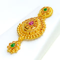 Vivid Versatile 22k Gold Kundan Necklace Set