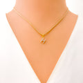 H Diamond Letter + 18k Gold Pendant 