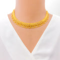 Attractive Laced 22k Gold Necklace Set