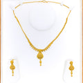 Graceful Beaded Drop 22k Gold Necklace Set