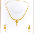 Elegant Fanned 22k Gold Necklace Set