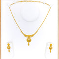 Draped Crescent 22k Gold Necklace Set