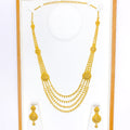 Stunning Floral Drop 22k Gold Four Lara Necklace Set 