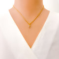 E Diamond Letter + 18k Gold Pendant 