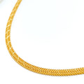 Reflective Ornate Thick Flat Fox 22k Gold Chain 