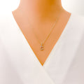 S Diamond Letter + 18k Gold Pendant 