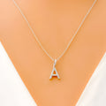 A Diamond Letter + 18k Gold Pendant 