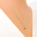 A Diamond Letter + 18k Gold Pendant 