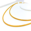 Thick Flat Square 22k Gold Bead Chain - 20"