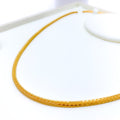 Thick Flat Square 22k Gold Bead Chain - 20"