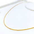 Fancy Alternating 22K Gold Fox Chain 