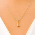 L Diamond Letter + 18k Gold Pendant