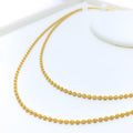 Fancy Eclectic Multi Bead 22K Gold Chain 