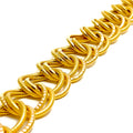 Charming Posh Hollow Link 22K Gold Bracelet 