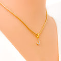 J Diamond Letter + 18k Gold Pendant 