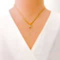 A Diamond Letter + 18k Gold Pendant 