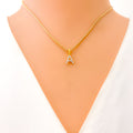A Diamond Letter + 18k Gold Pendant 