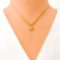K Diamond Letter + 18k Gold Pendant 