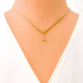 L Diamond Letter + 18k Gold Pendant 