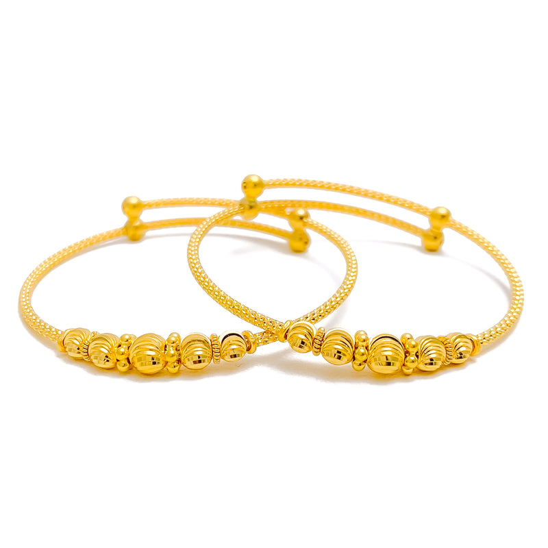 22k Yellow Gold Baby Bracelet With Beads | eBay