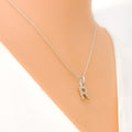 R Diamond Letter + 18k Gold Pendant 