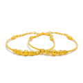 Shiny Disco Orb 22k Gold Bangle Bracelet Pair