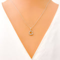 G Diamond Letter + 18k Gold Pendant 