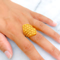 Gorgeous Netted Flower 22k Gold Ring