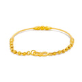 Ornate Slender 22k Gold Bangle Bracelet
