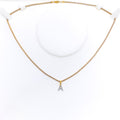 A Diamond Letter + 18k Gold Pendant 