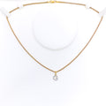 G Diamond Letter + 18k Gold Pendant 