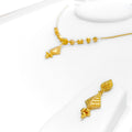Majestic Kite Shaped 22k Gold Necklace Set
