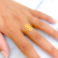 Symmetrical Dual Finish 22k Gold Ring