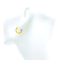 Glossy Dressy 22k Gold Hoop Earrings 