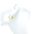 Smooth Luminous 22k Gold Hoop Earrings 