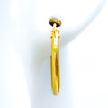Modern Radiant 22k Gold Hoop Earrings
