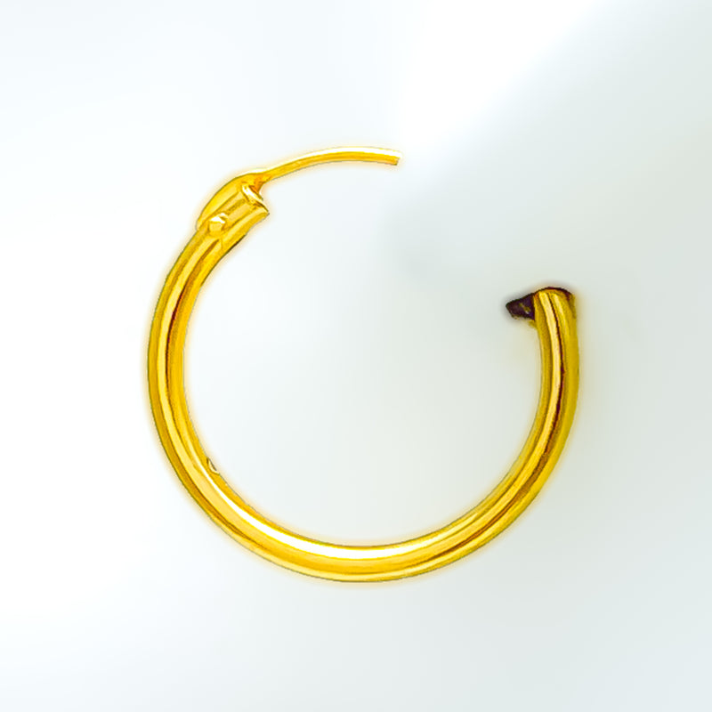 Modern Radiant 22k Gold Hoop Earrings