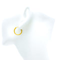 Modern Radiant 22k Gold Hoop Earrings