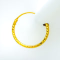 Minimalist Edgy 22k Gold Hoop Earrings