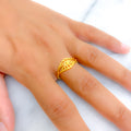 Sophisticated Flower 22k Gold Ring 