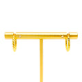 Glossy Dressy 22k Gold Hoop Earrings 