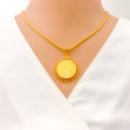 Classic Radiant 22k Gold Pendant