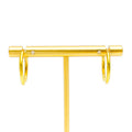 Modern Radiant 22k Gold Hoop Earrings