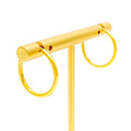 Modern Radiant 22k Gold Hoop Earrings