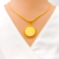 Classic Radiant 22k Gold Pendant