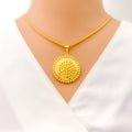 Regal Gleaming 22k Gold Pendant