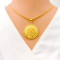 Regal Gleaming 22k Gold Pendant