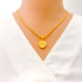Bold Graceful 22k Gold Pendant